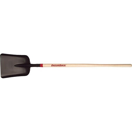 UNION TOOLS Scoop Shovel, 11325 in W Blade, 1412 in L Blade, Steel Blade, Hardwood Handle, Long Handle 79805